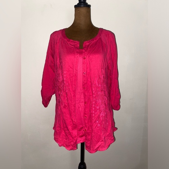 ✨ CHICOS ✨ Pink Blouse Set Sz 2 & Sz 3 Med/Large - Picture 1 of 6